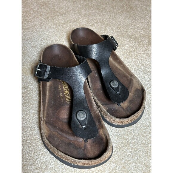 Birkenstock 43691 Gizeh Black Women\'s Sandal, Regular, US 6.5, EU 37